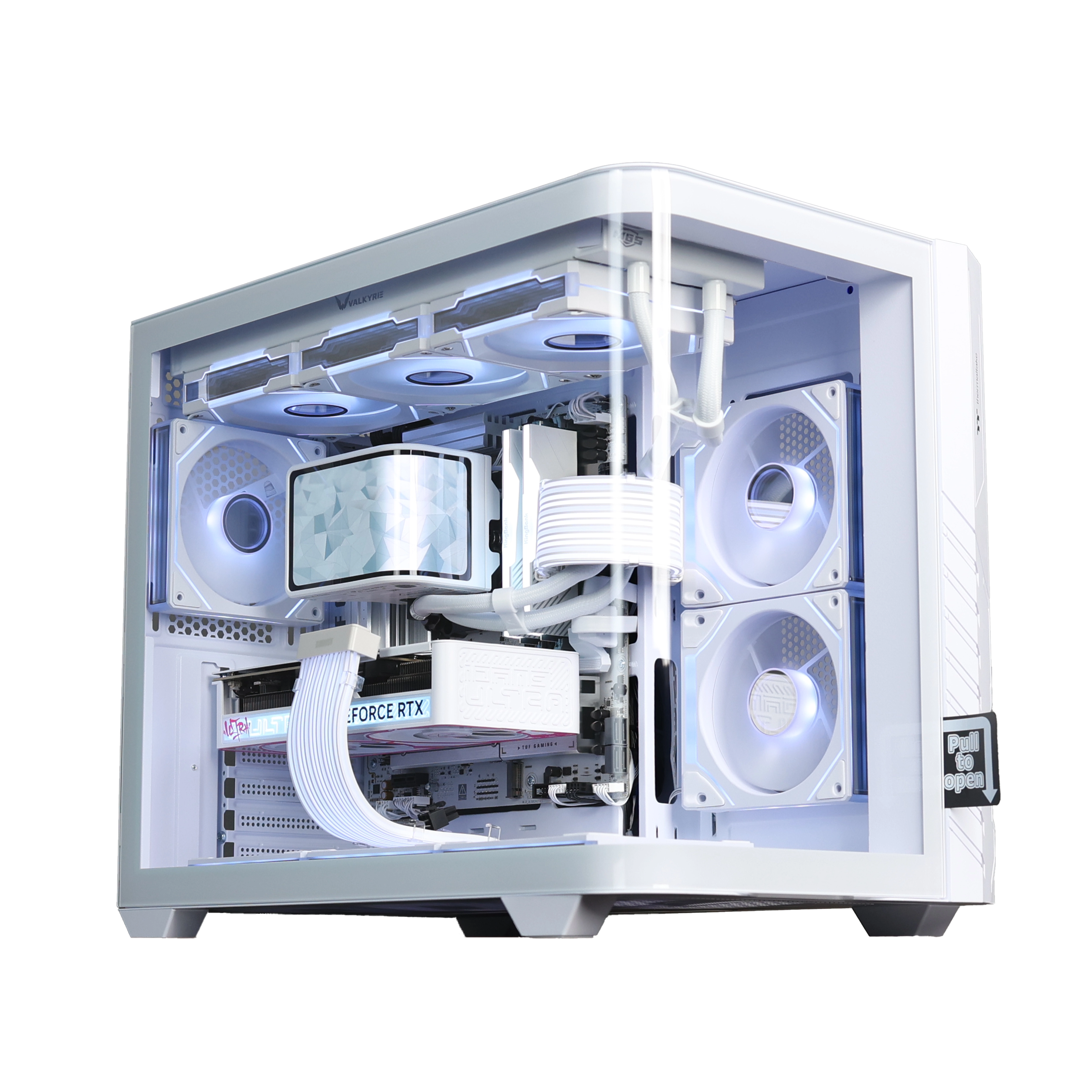 (NEW ARRIVAL) THERMALTAKE VISION 330 CR ARGB ATX WHITE (5 REVERSE + 1 FOWARD ARGB FANS)