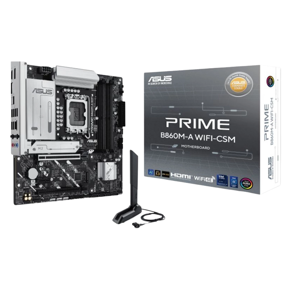 ASUS PRIME B860M-A WIFI CSM (WIFI 6E | BT 5.3) (4x RAM SLOT | 2x NVME SLOT)