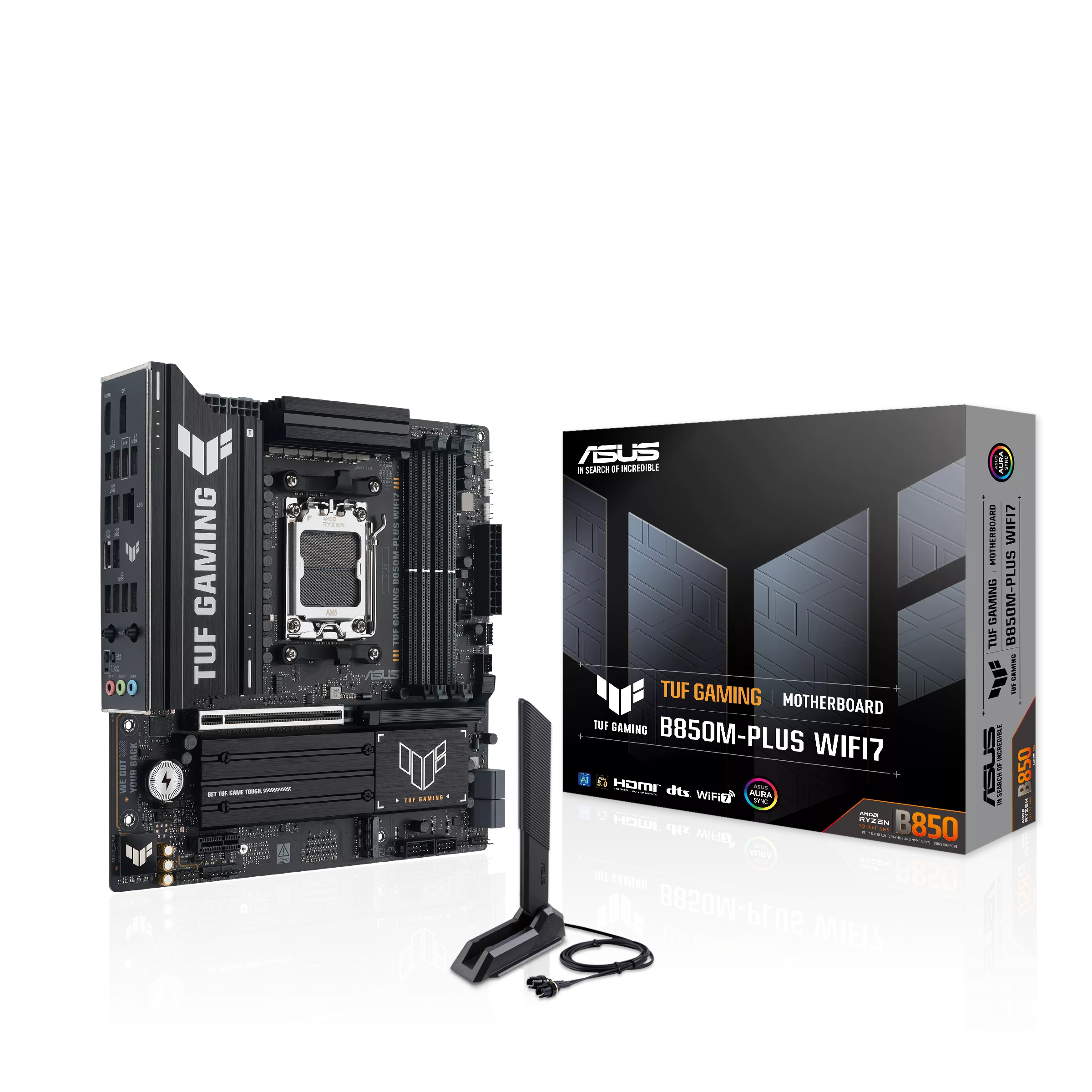 ASUS TUF GAMING B850M-PLUS WIFI7 (WIFI 7 | BT 5.4) (4x RAM SLOT | 3x NVME SLOT)